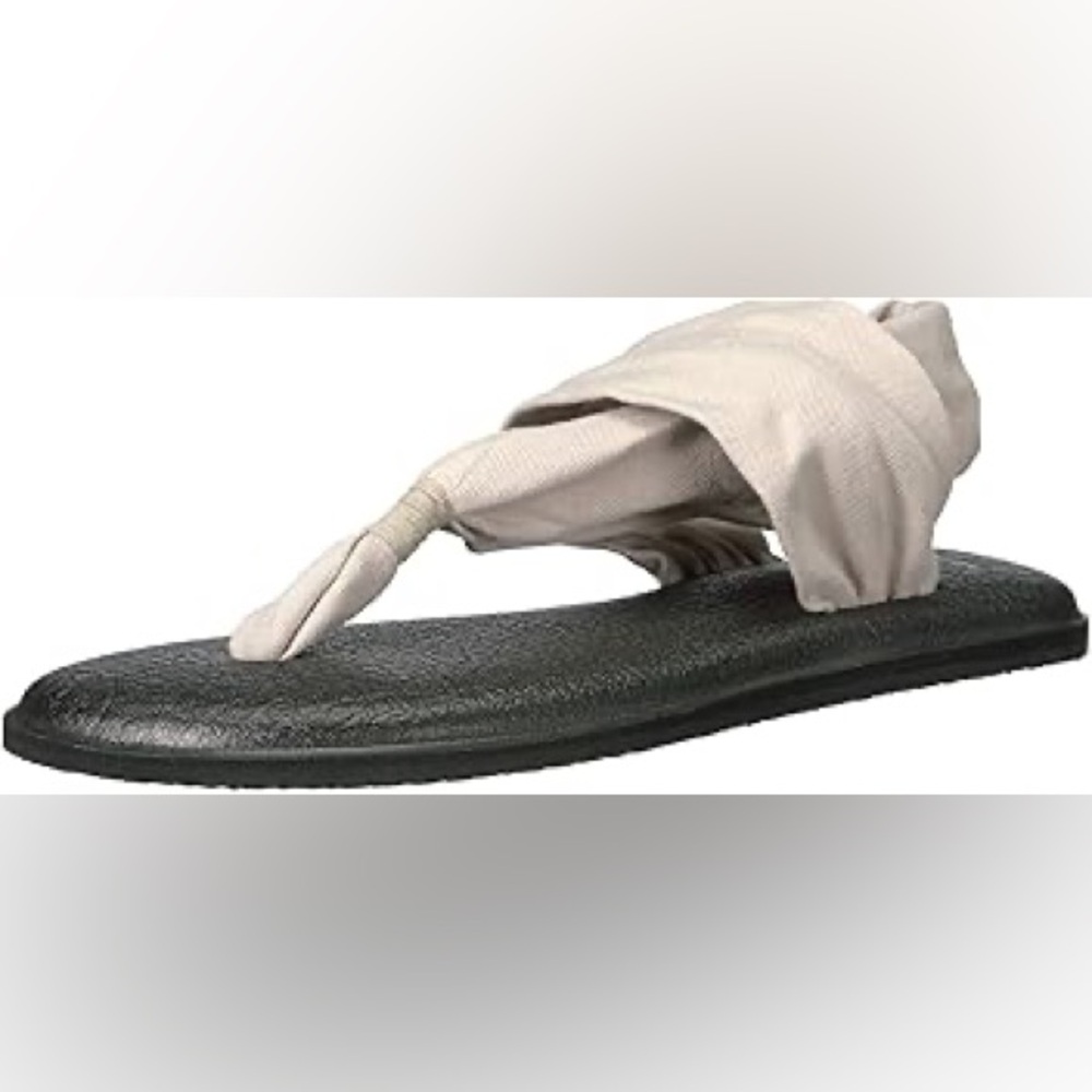 Sanuk Yoga Sling 2 Sandals Light Natural Glitter Tan Women’s Size 9